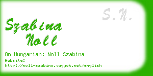 szabina noll business card
